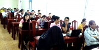 Tập huấn triển khai hệ thống thông tin quản lý rủi ro thiên tai ngành giáo dục huyện Quế Sơn