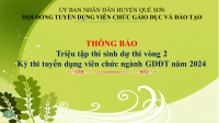 Thông báo triệu tập thí sinh dự thi vòng 2