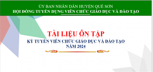 Tài liệu ôn tập kỳ tuyển dụng viên chức GDĐT năm 2024